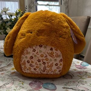 Squishmallows FuzzAMallow Doral Bunny Floral Belly Plush Easter 12” NWT